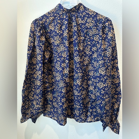 Saint Laurent Paris Floral Print Blouse EUC - Picture 6 of 6